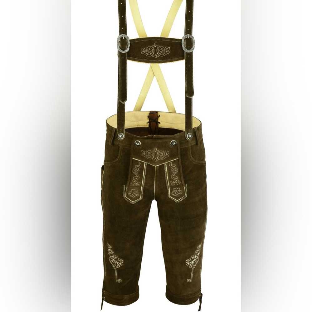 Vtg Childrens Bavarian Lederhosen Oktoberfest Suede Lederhosen German Outfit